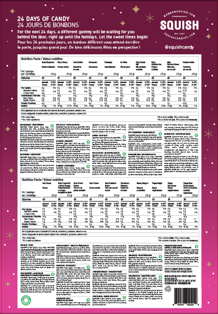 24 jours de bonbons - Calendrier de l'Avent