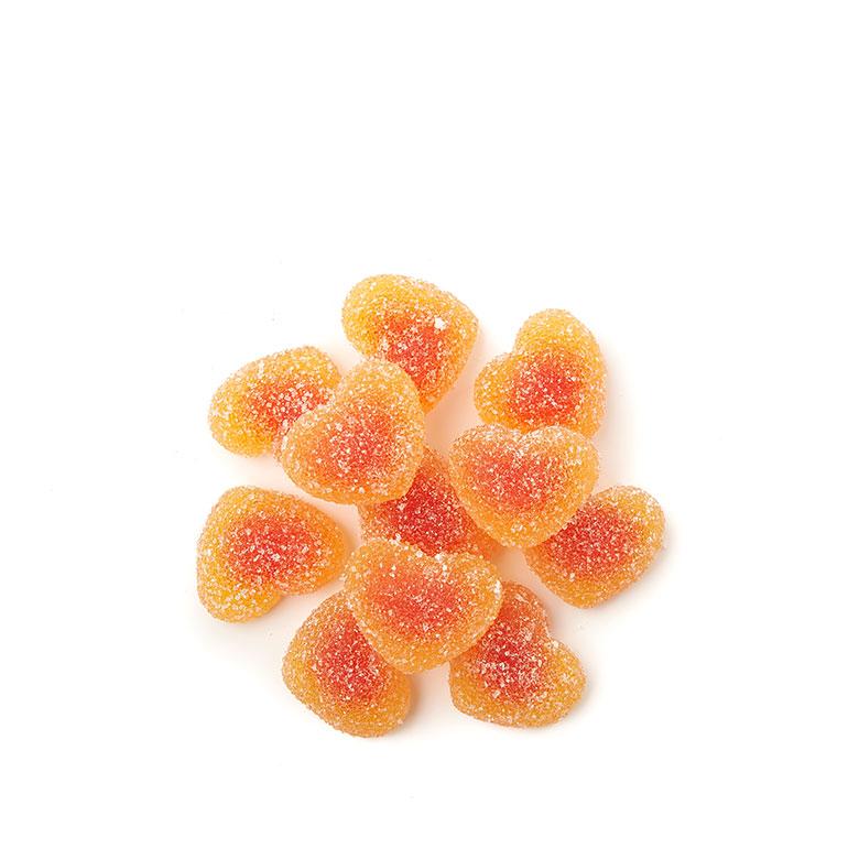 Coeurs à la Pêche Acidulés