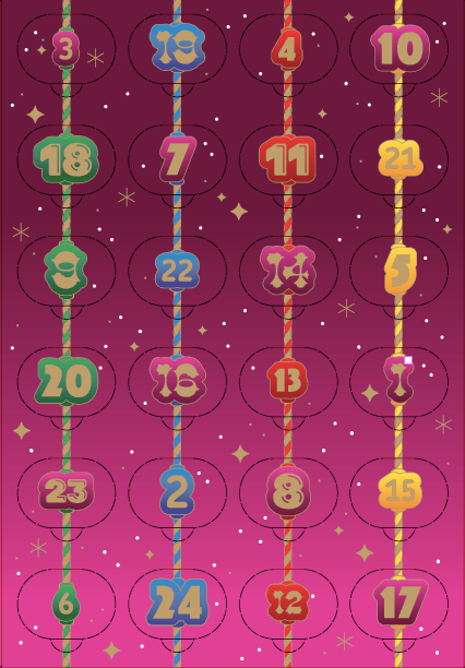 24 jours de bonbons - Calendrier de l'Avent