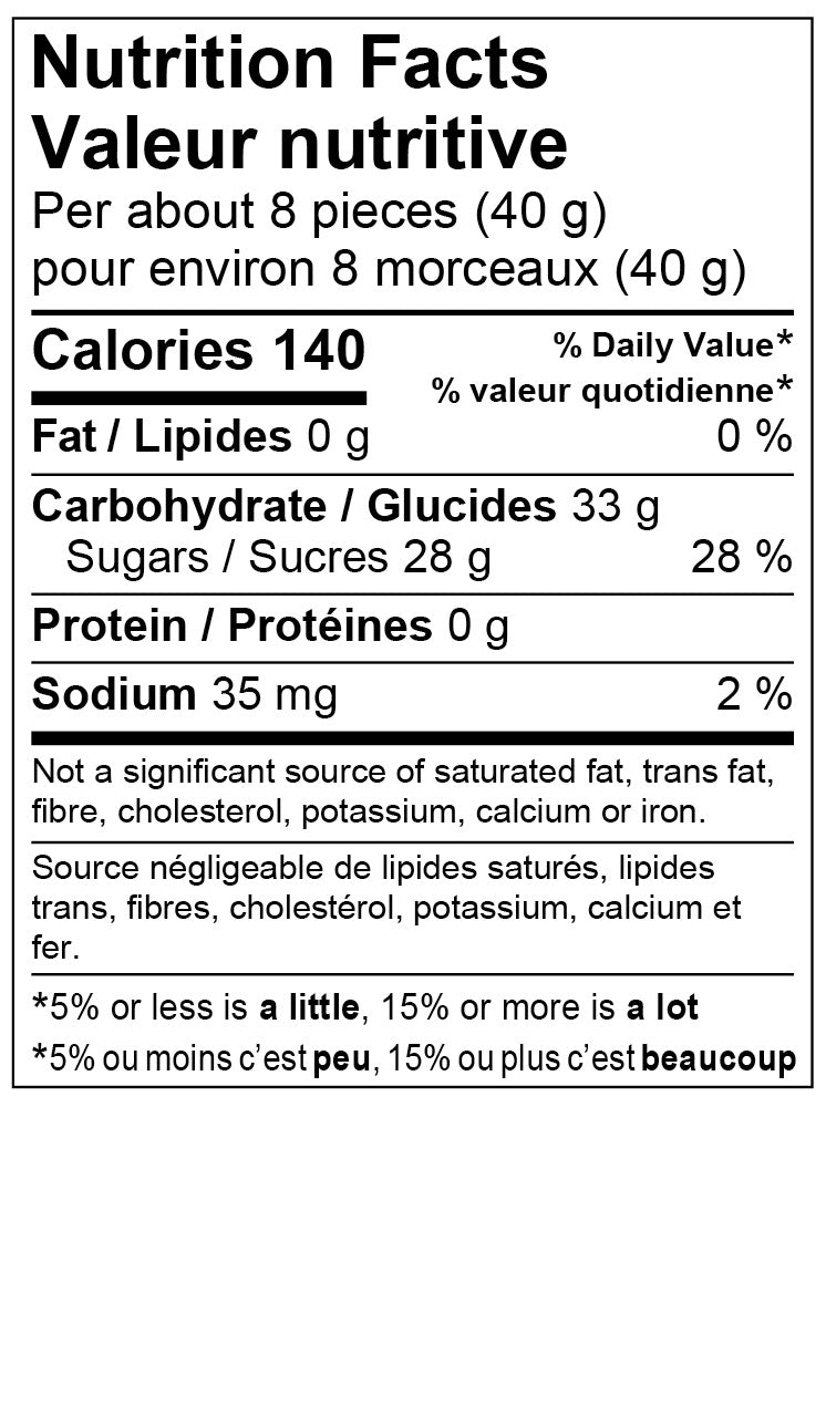 Nutrition Facts - DinoSurets Végétaliens