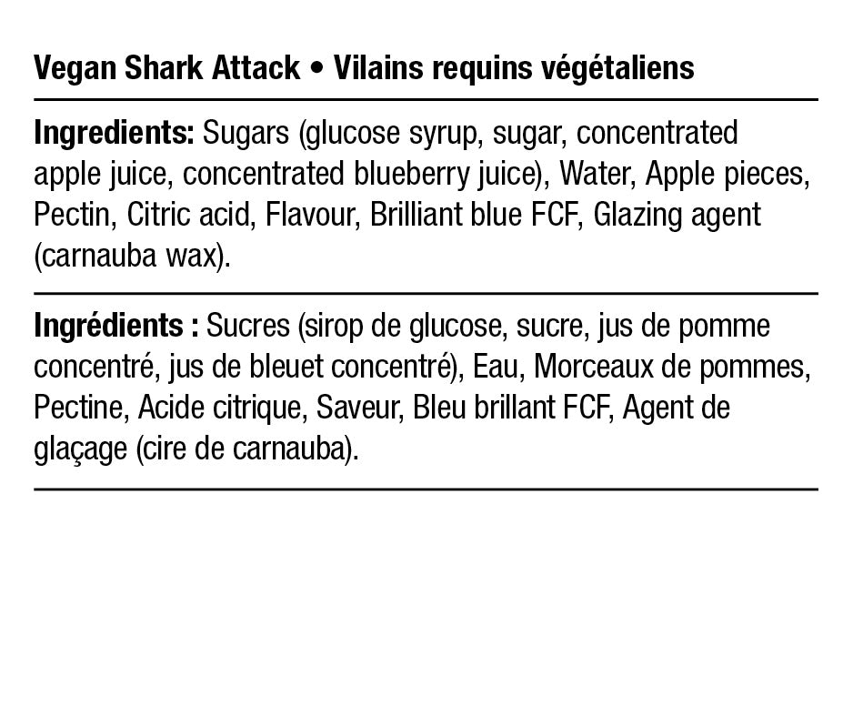Ingredients - Vilains Requins Végétaliens
