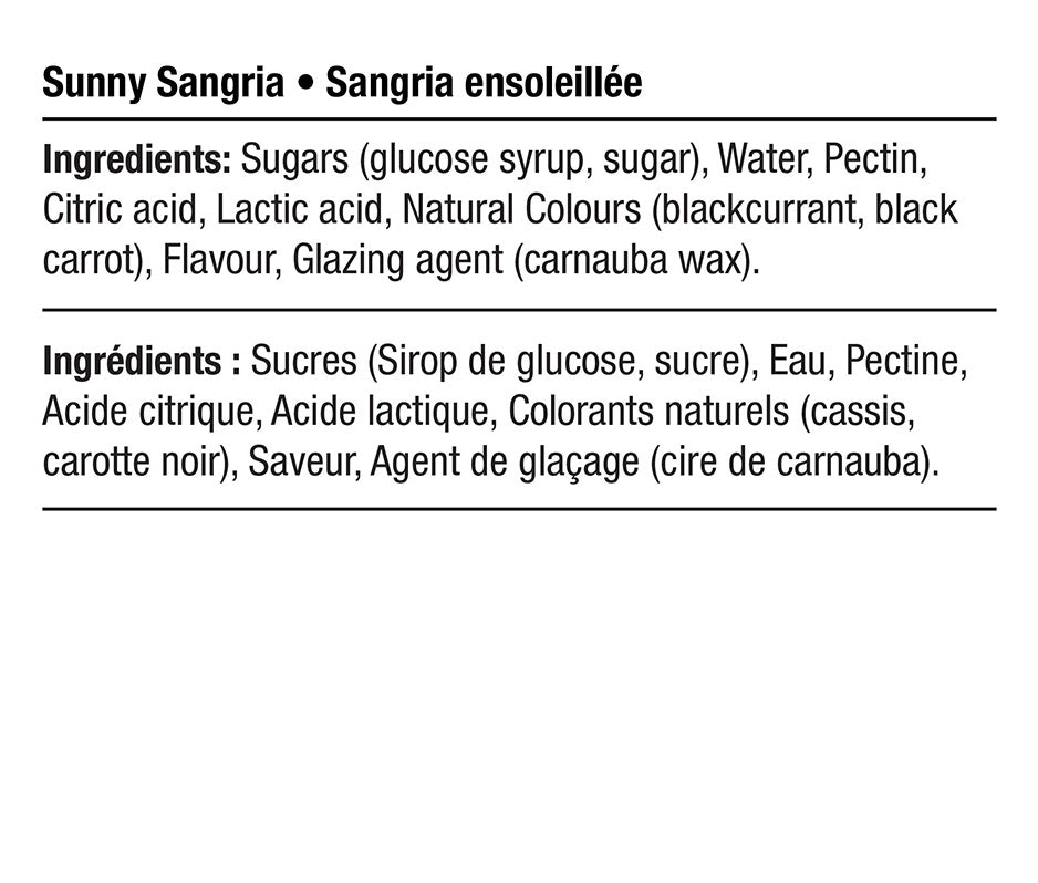Ingredients - Sangria Ensoleillée Végétalienne