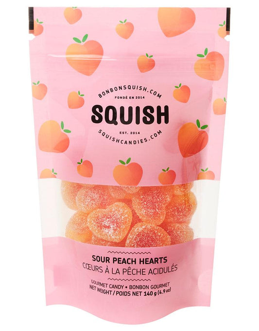Cœurs à la pêche acidulés